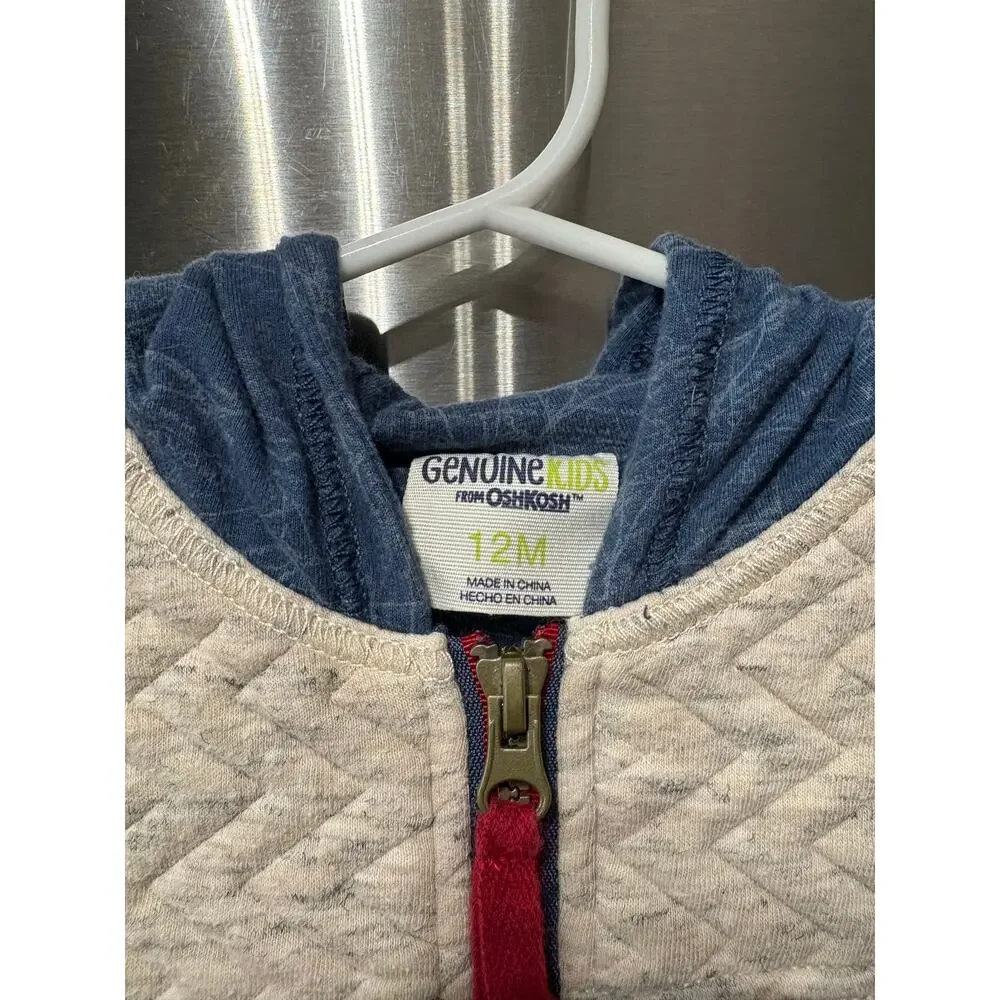 5/$20 Hooded Zip Up Sweater Vest - OshKosh B'Gosh - 12mo